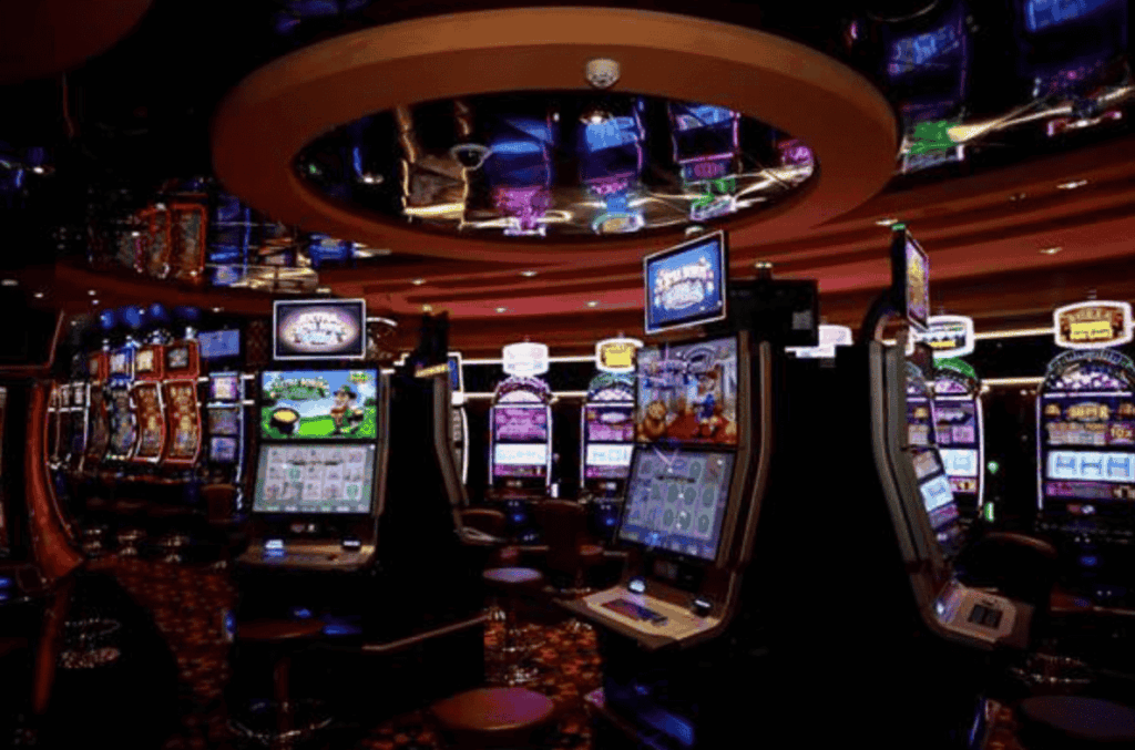 Slot machines on casino floor